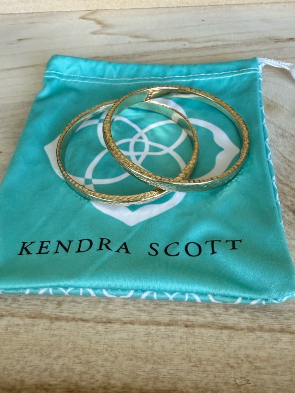 Kendra Scott Gold Textured Bangle Pair